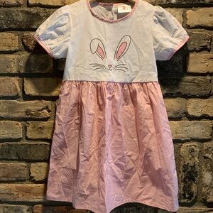Girls Easter bunny boutique dress size 7/8